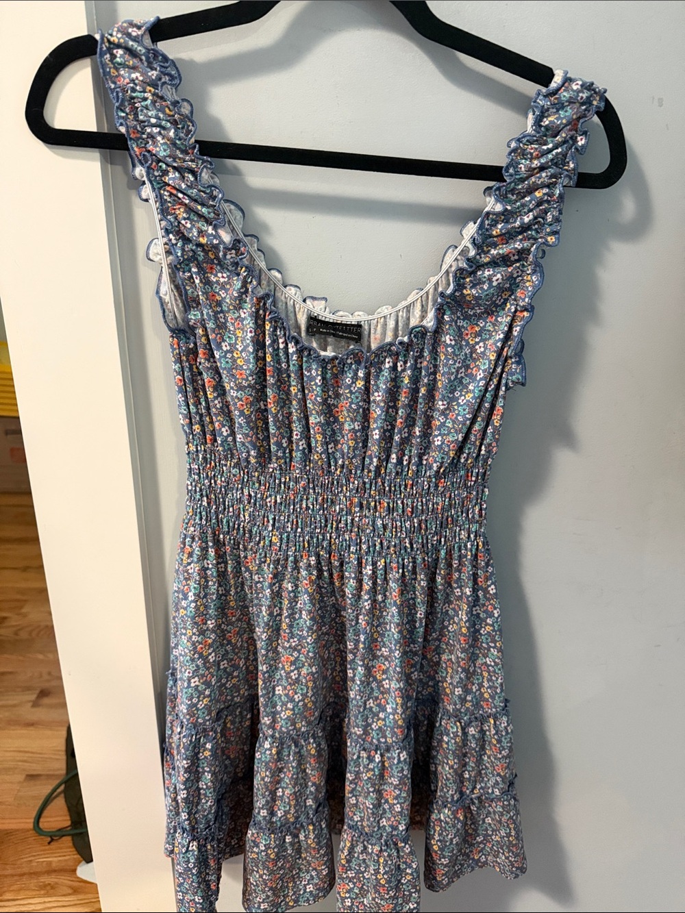 Urban Outfitters Blue Floral Ruffle Sundress
